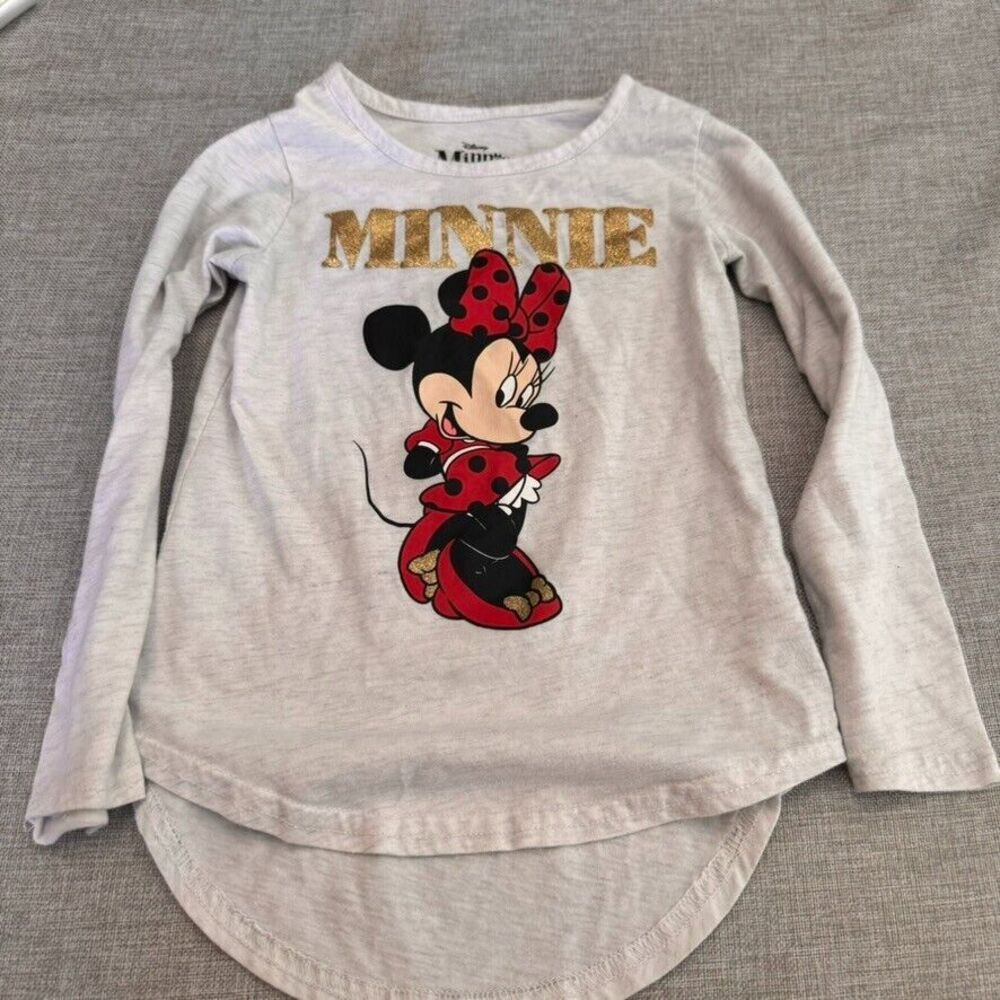 Minnie Glitter Kids Long Sleeve T XS/XCH (4-5)